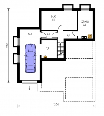 Grundriss des Obergeschosses - BUNGALOW 82